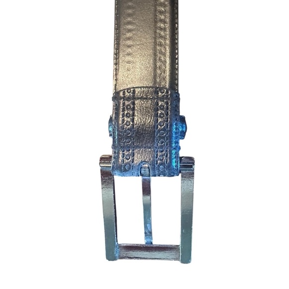 Men's Black Italian Leather Belt 38/95 - Picture 7 of 7